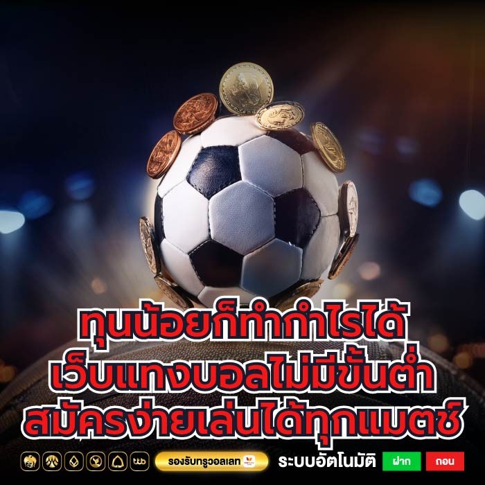ทุนน้อยก็ทำกำไรได้ เว็บแทงบอลไม่มีขั้นต่ำ สมัครง่ายเล่นได้ทุกแมตช์